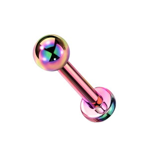 Titane - Labret - Coloré 1.2 x 8 mm Arc-en-ciel