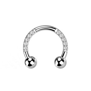 Color Titanium - CBR Circular Barbell with crystal