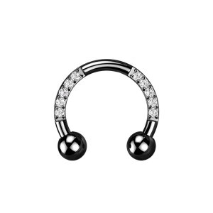 Color Titanium - CBR Circular Barbell with crystal
