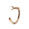 Anneau nasal en titane avec disque plat 0,8 x 10 mm or rose