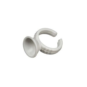 Farb-Finger-Ring - 12mm - Weiss - 100 Stück