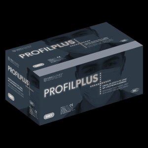 Mundschutz - 50 Stk - Unigloves ProfilPlus - grau