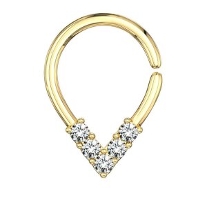 Segment ring - pear shaped - crystal - flexible