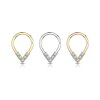 Segment Ring - Pear Shape - Crystal Silver - CC - 1.2mm - Pliable
