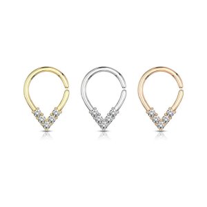 Segmentring - Birnenförmig - Kristall Rosegold - CC...