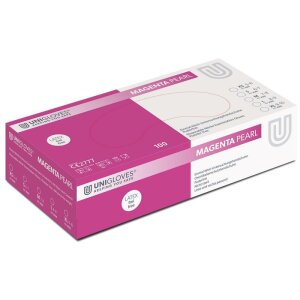 Unigloves - Magenta Pearl - Nitrile gloves - Powder-free - Box a 100 pieces