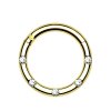 Steel - Segment Clicker - 5 Kristall Gold 8 mm