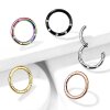 Steel - Segment Clicker - 5 Kristall Rosegold 8 mm