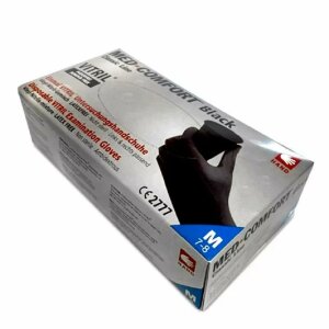 MED-COMFORT Style Latex Black - examination gloves -...