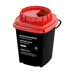 Abwurfbehälter - schwarz - Unigloves 2 Liter