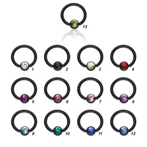 8 mm - 3 mm - CC - Crystal Clear/ Kristallklar - Black...