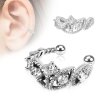 Brass - Clip On Piercing - Diadem Crystal