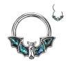 Steel - Segment Clicker - Bat Abalone Silver 8 mm