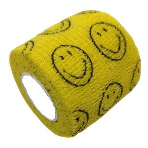 Griff Bandage - Grip Wrap - 5 cm Motiv Smiley gelb