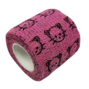 Griff Bandage - Grip Wrap - 5 cm Motiv Katze rosa