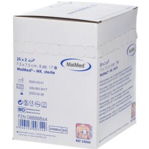 Gauze compresses - 7.5 cm 7.5 cm (8-ply) - MaiMed