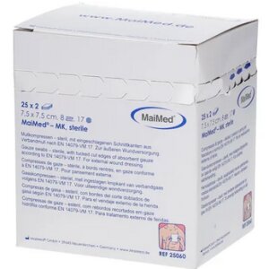 Gauze compresses - 7.5 cm 7.5 cm (8-ply) - MaiMed