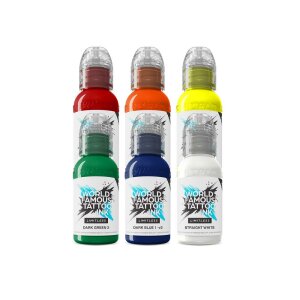 Dynamic Ink 120ml Greywash Set 4 Shades - Nordic Tattoo Supplies