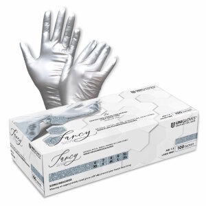 Fancy Silver - Gants nitrile - Unigloves - 100 pcs M