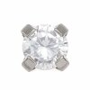 Surgical Stainless Steel - Prong Setting Cubic Zirconia - 3 mm - long post - Studex System 75