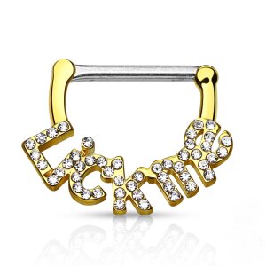 Stahl - Nipple Bar - "Lick Me" - Crystal