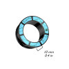 Black Steel - tunnel - with turquoise edge