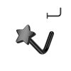 Titanium - Nose Stud - L Shape - Star