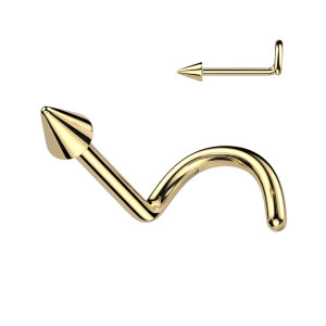 Gold Titan - Nose Screw - 3 Forms - 0,8 mm - Spike