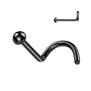 Black Titan - Nose Screw - 3 Forms 0,8 mm half ball