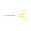 Tragus forceps with Bucket End - closed - gold - 16 cm