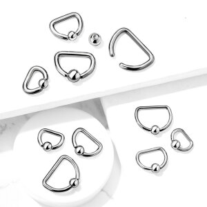 Stahl - BCR Klemmring - D-Form 1,2 mm 6 mm