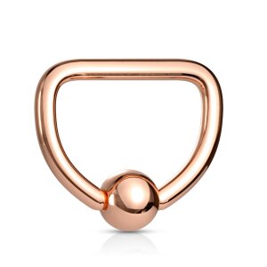 Rosegold Steel - BCR clamp ring - D-shape