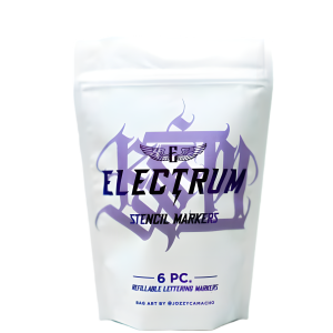Electrum - Set di 6 pennarelli per stencil - ricaricabili