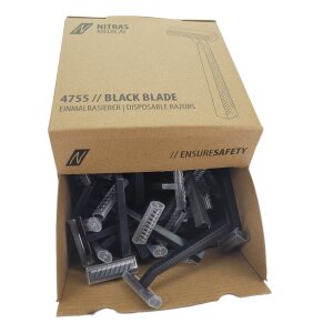 Disposable razor - black - Nitras - 100pcs