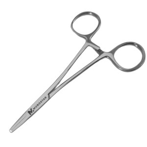 Dermal anchor forceps with notched tip