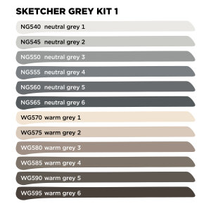 MOLOTOW™ - Sketcher Set - Main Grey Kit 1