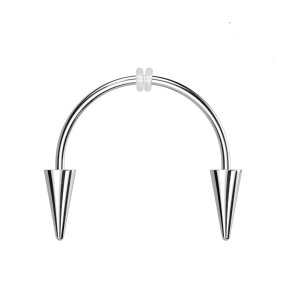 Steel - Smiley Vampire Fangs - Horseshoe Piercing