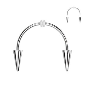 Steel - Smiley Vampire Fangs - Horseshoe Piercing