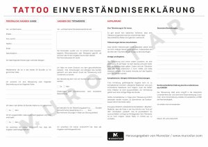 Tattoo - 50 sheets - Declaration of consent