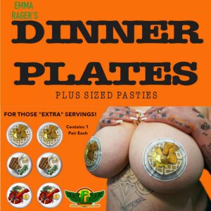 Pastie Pack XL - Dinner Plates - Brustwarzenaufkleber