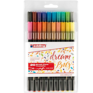 Edding - Stylo pinceau - Lot de 20 basiques
