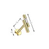 Stahl – Labret – Push In - ohne Gewinde - Doppelreihe - Smaragd Stein Gold 1,0 mm