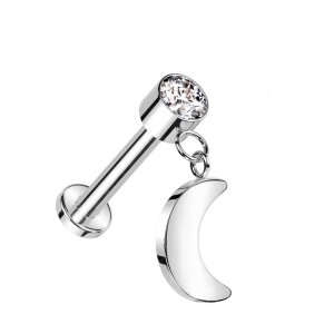 Titane - Labret - Filet femelle - Cristal - lune...
