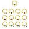 Gold Steel - BCR ball closure ring with Flatball - crystal - 1,2 mm 8 mm - 4 mm - SB