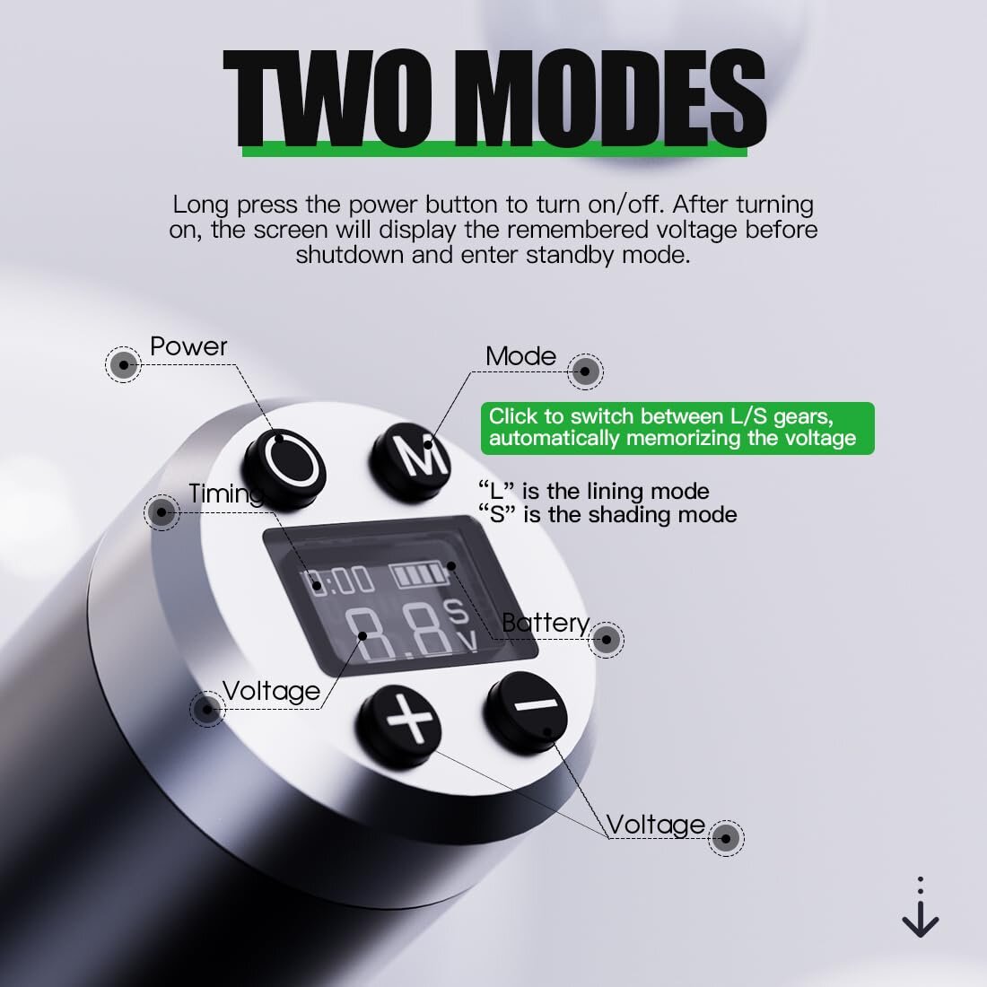 Dragonhawk - tattoo machine - Fold 3 - 2x Akku