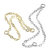 Titan Nasenkette - Verbindungskette - Doppelkette mit 2 O-Ringen Silber 40 mm