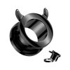 Stahl - Tunnel - Schwarz - Teufelshorn - Schraubegewinde 16 mm