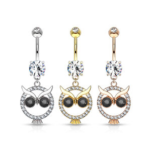 Steel - banana - hanging owl - crystal