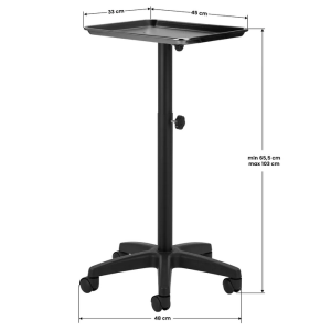 Table de travail - acier inoxydable - noir