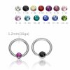8 mm - 3 mm - RC - Rainbow Colour/ Arc-en-ciel - Acier - BCR Bague de serrage - Cristal - 1,2 mm